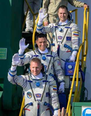 Expedition 68 Crew Members Wave Farewell