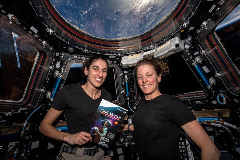 Expedition 70 Flight Engineers Jasmin Moghbeli and Loral O'Hara Cupola