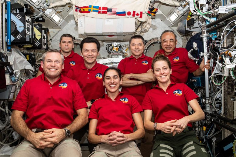 Expedition 70 ISS Crew Poses for Portrait