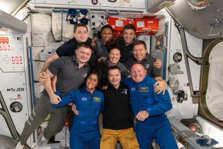 Expedition 71 and Crew Flight Test Members Pose for Team Portrait