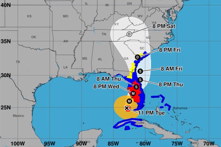 Experimental Inland Hurricane Forecast Cone for Florida