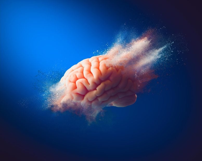 Exploding Brain Dementia Concept