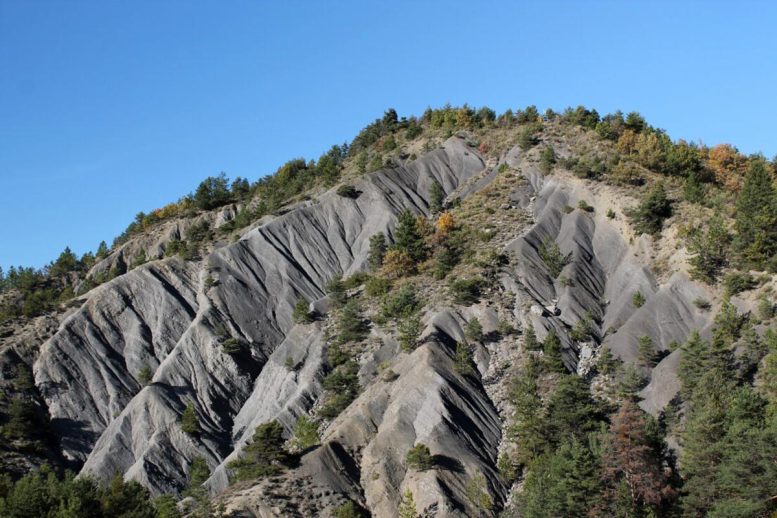 Rochas sedimentares expostas, França