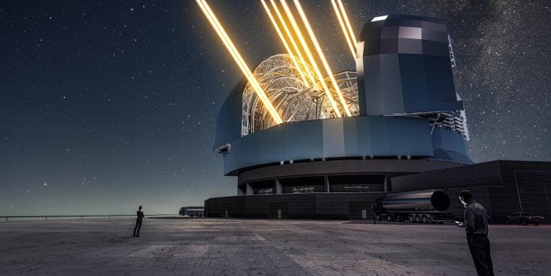 Extremely Large Telescope (ELT) in Operation Rendering
