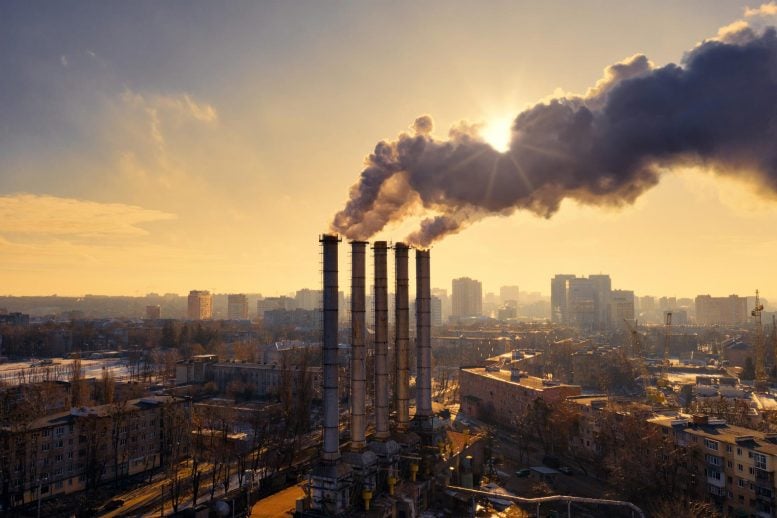 Factory Smokestacks Industrial Air Pollution