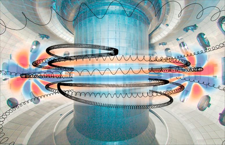Fast Ions Interacting With Plasma Waves in a Fusion Experiment