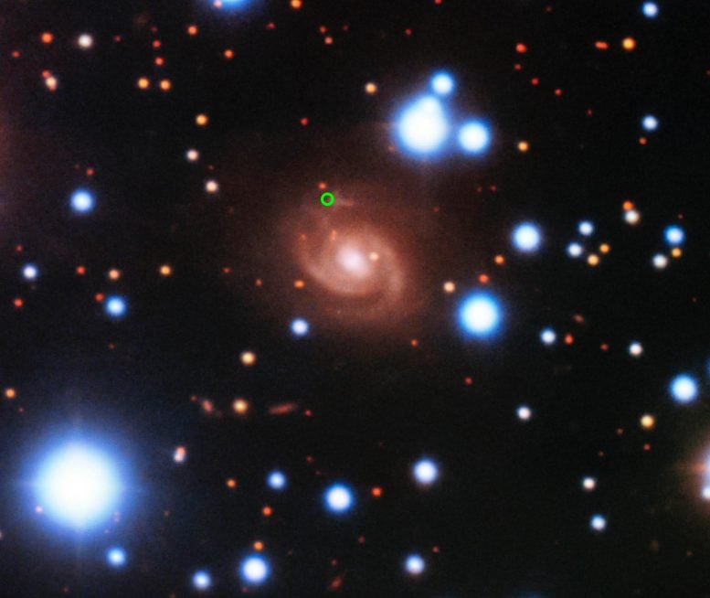 Fast Radio Burst 180916 Host Galaxy Annotated