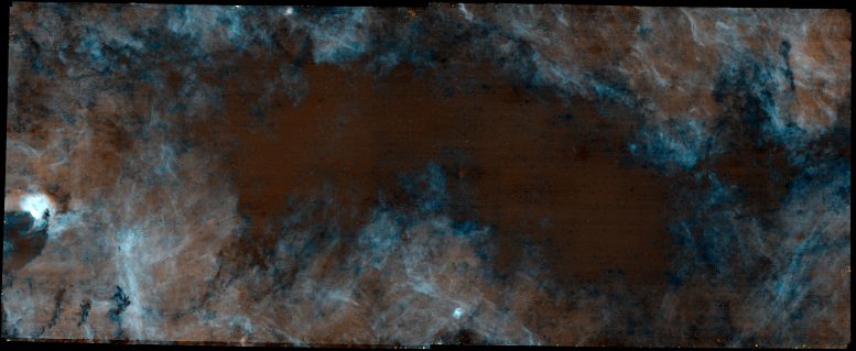 La nébuleuse filamenteuse à l'intérieur de la Voie Lactée