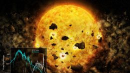 First Evidence of a Young Star Devouring a Planet