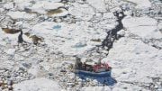 Fishing Boat Trapped in Ice