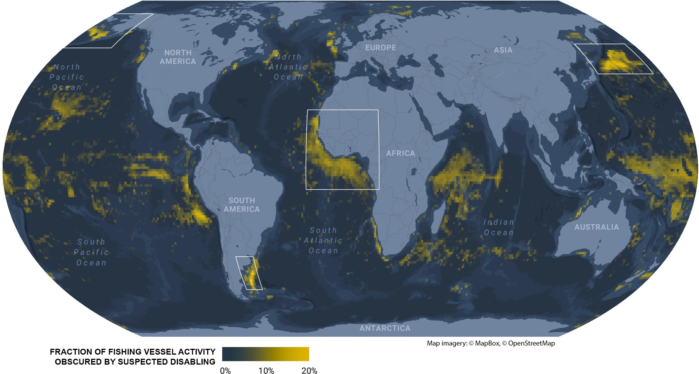 Global Map Reveals Where Fishing Vessels Turn Off Their Identification Devices  Sometimes for Illegal Activity