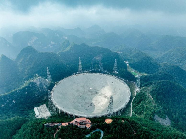 Spherical radio telescope with an aperture of 500 meters