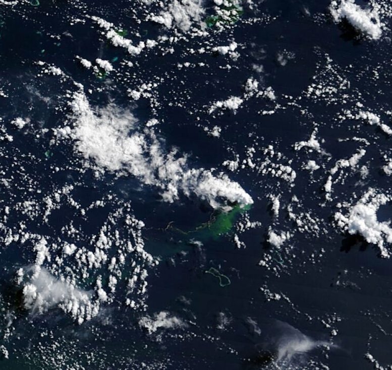 Floating Pumice Near Underwater Eruption