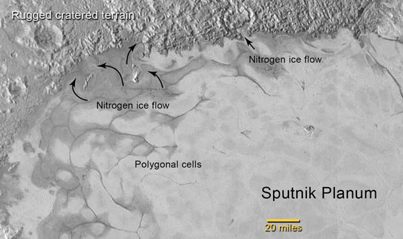 Flowing Ice Discovered by New Horizons on Pluto