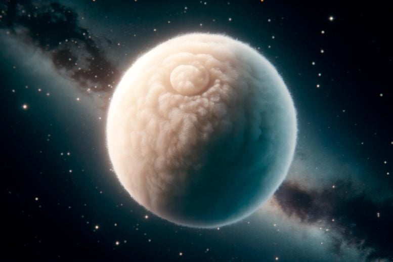 Conceito de arte de exoplaneta fofo