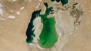 For the First Time in Modern History Images Show the Eastern Basin of the South Aral Sea is Completely Dry