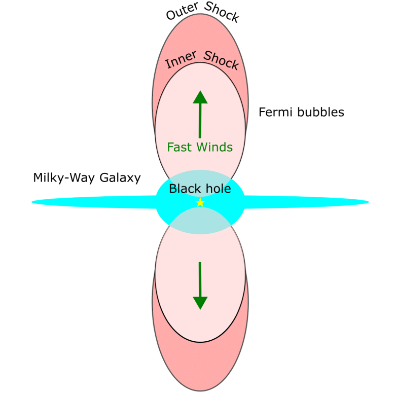 Formation of the Fermi Bubbles Schematic