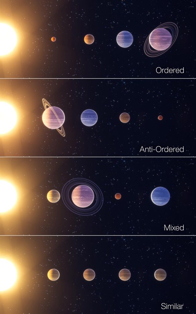 Four Classes of Planetary System Architecture Artist Impression