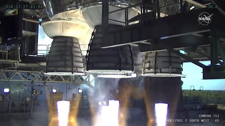 Four RS-25 Engines Fire