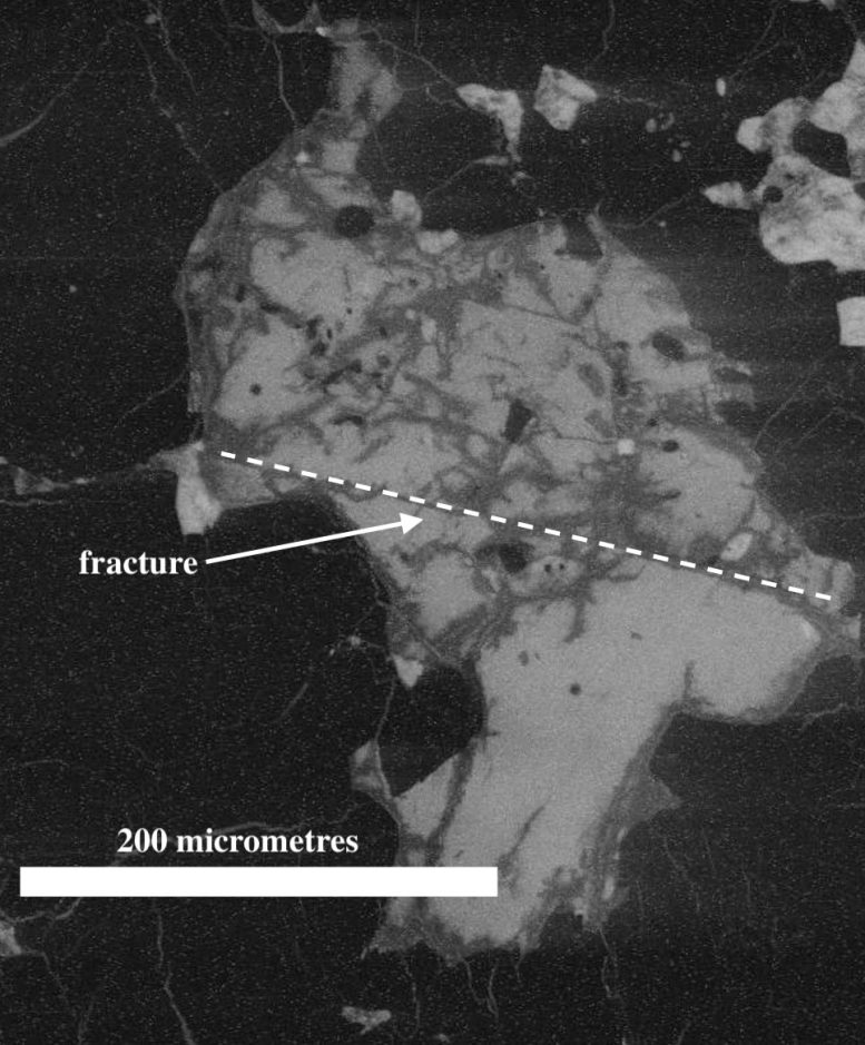Fractured Phosphate Mineral