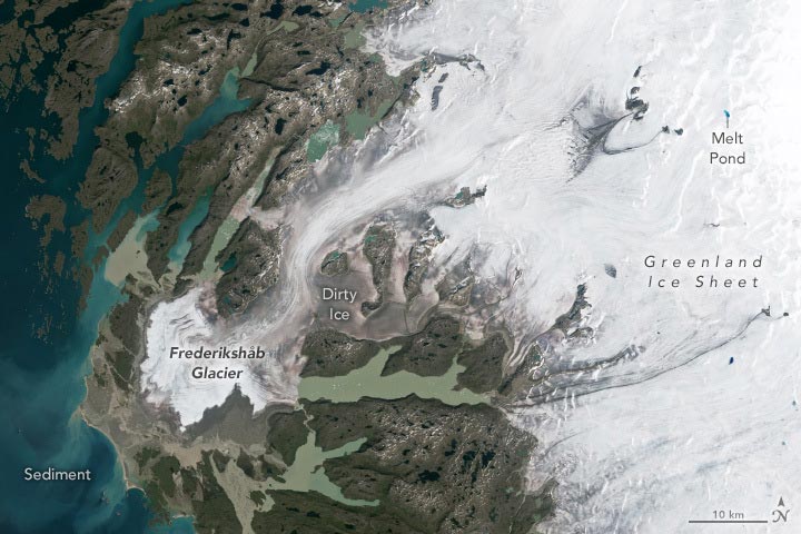 Frederikshåb Glacier July 2023 Annotated
