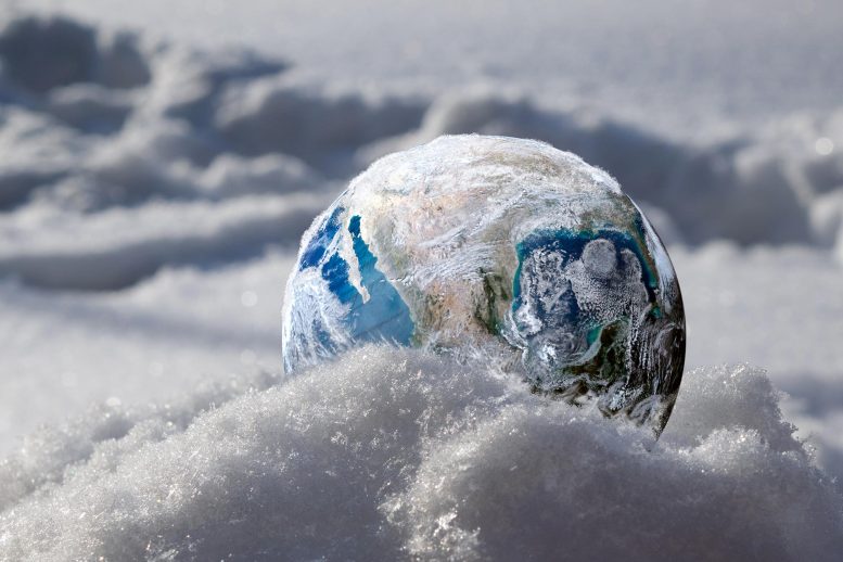 Freezing Planet Earth Climate Change Frozen Ice Snow