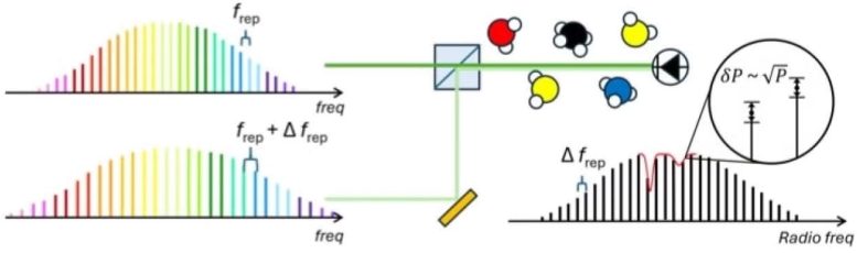 Frequency Comb Gas Sensor Schematic