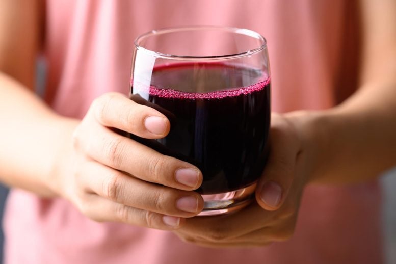 Fresh Beetroot Juice Glass