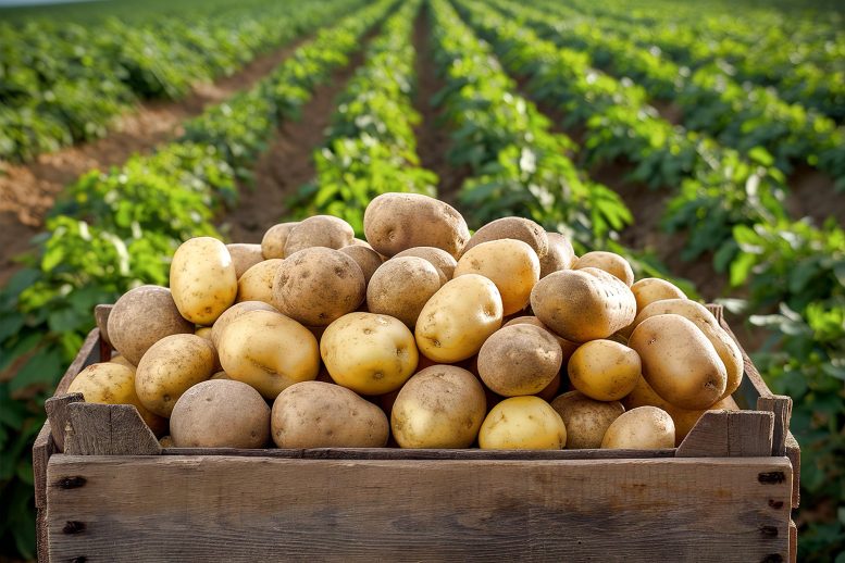 Fresh Potatoes Farm Wooden Box