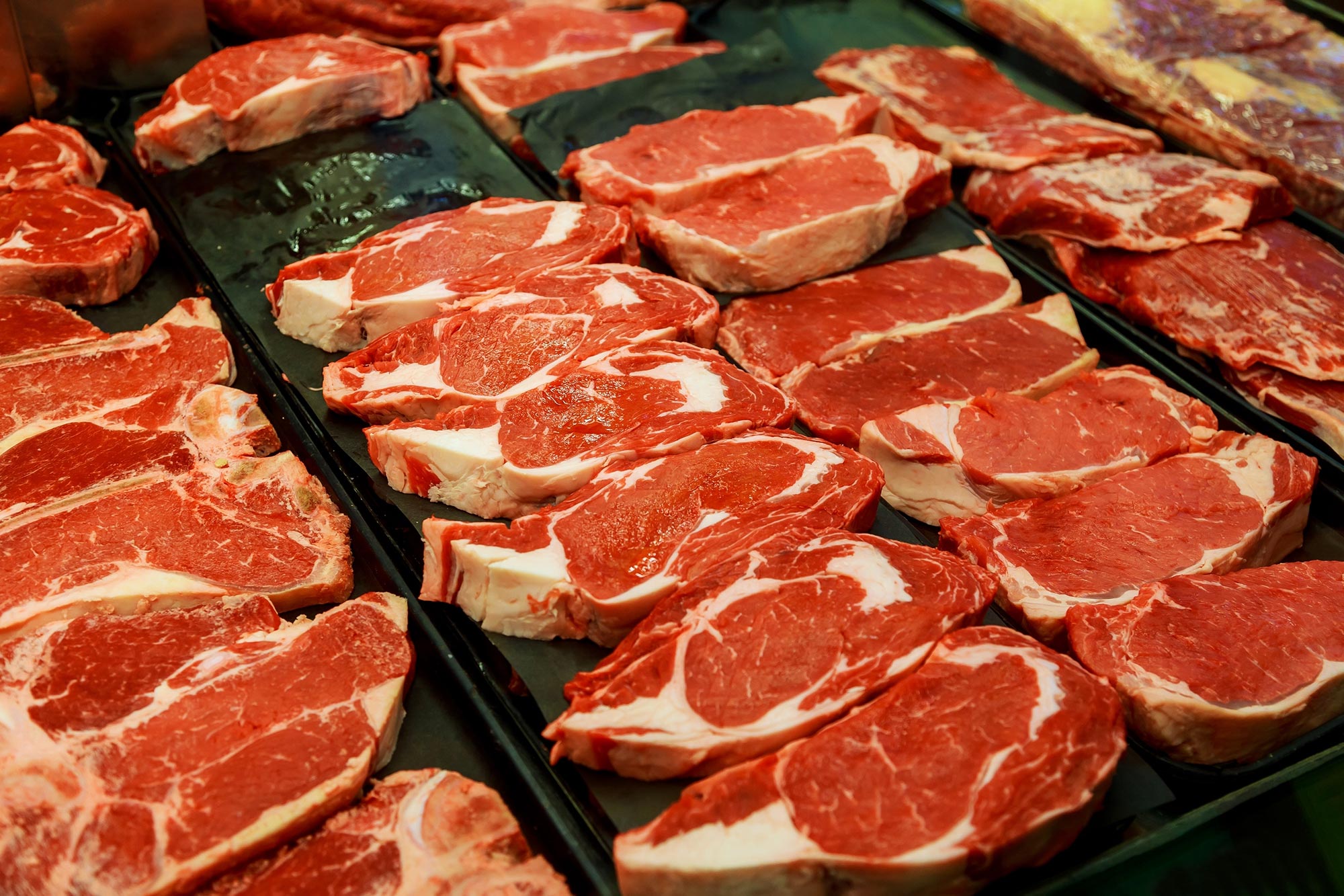 Frisches rotes Fleisch Rindfleisch Supermarkt