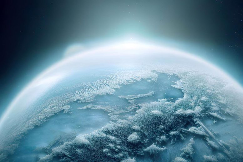 Frozen Slushball Earth Illustration