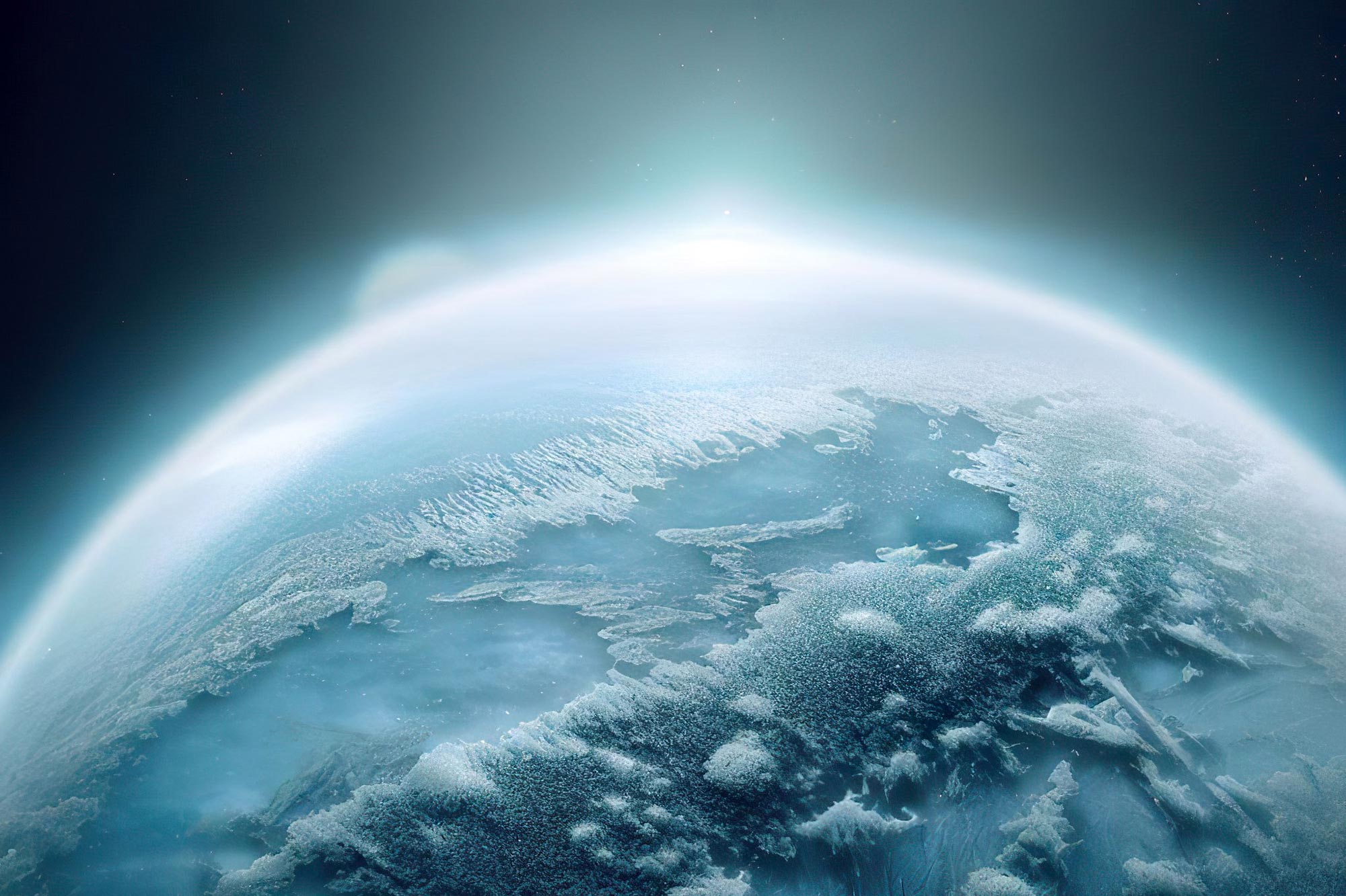 冷凍スラッシュボール地球の図