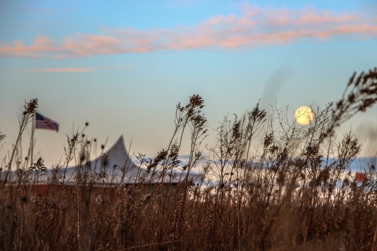 Full Moon Sets Over Homestead National Monument of America