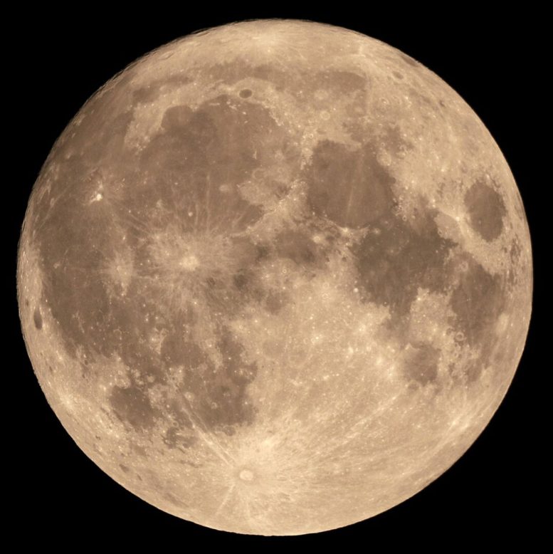 Full Moon Showing Lunar Maria Patterns