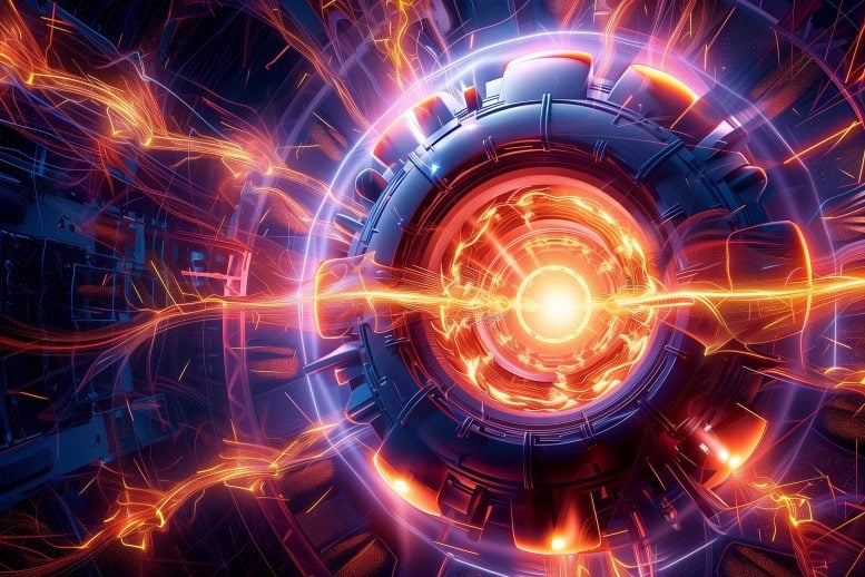 Fusion Reactor Plasma Physics Art Concept