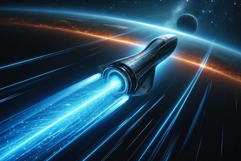 Futuristic Rocket Propulsion Spaceship Art Concept