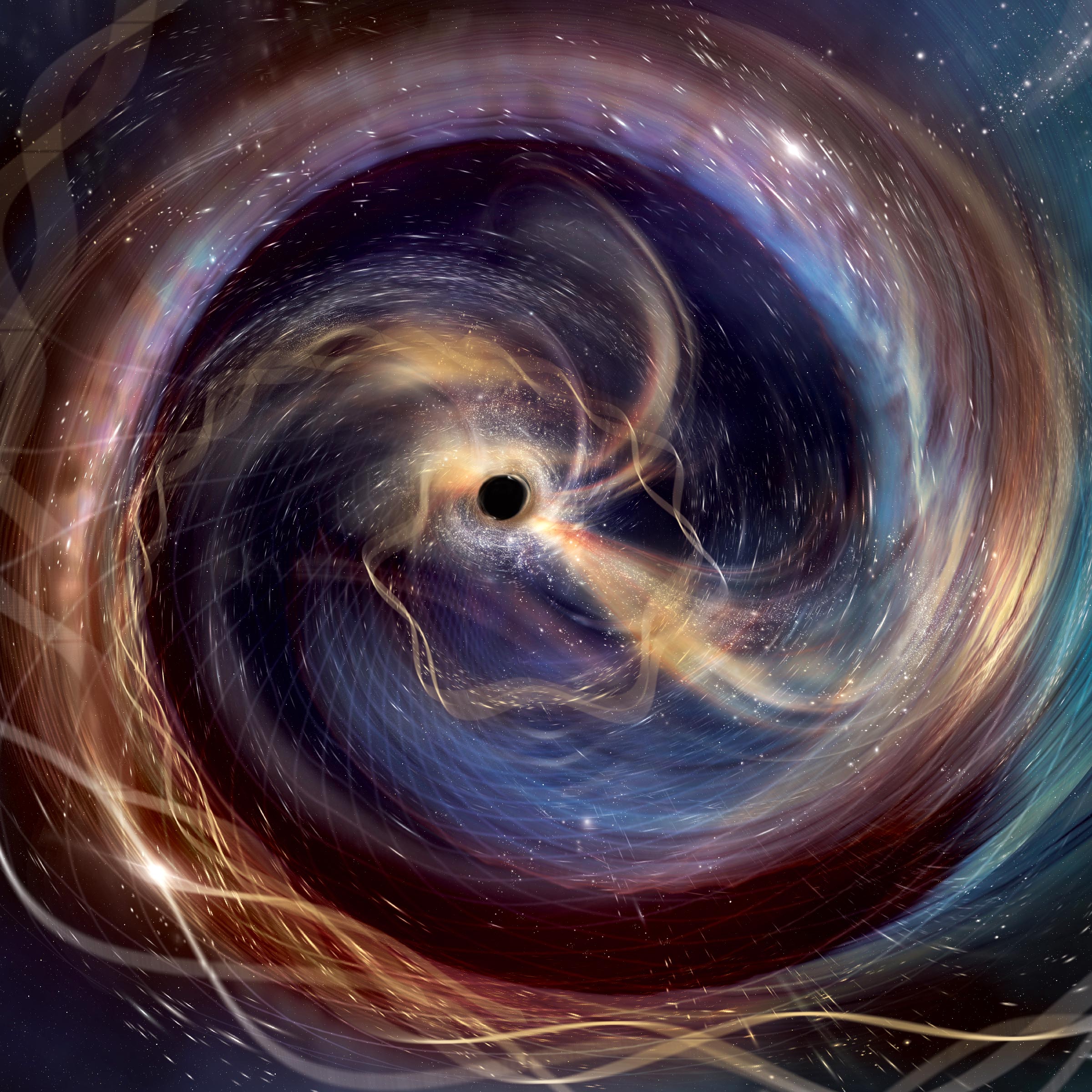 Scientists Finally Hear Black Holes Ring, Confirming Hawking’s Famous Prediction - SciTechDaily image
