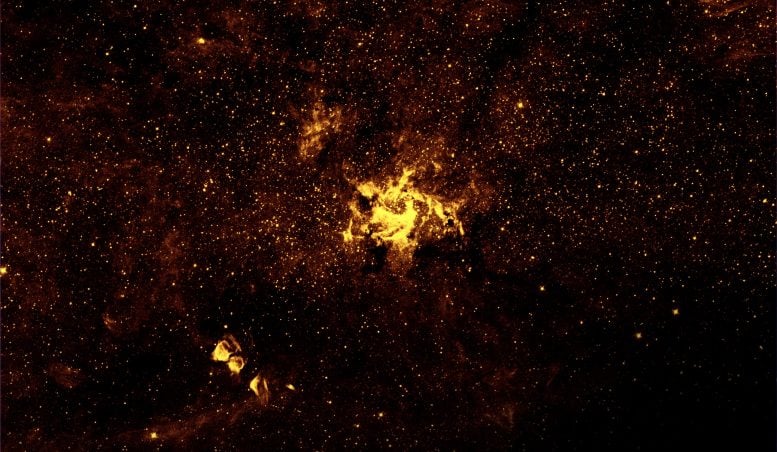 Область центра Галактики в ближнем инфракрасном диапазоне