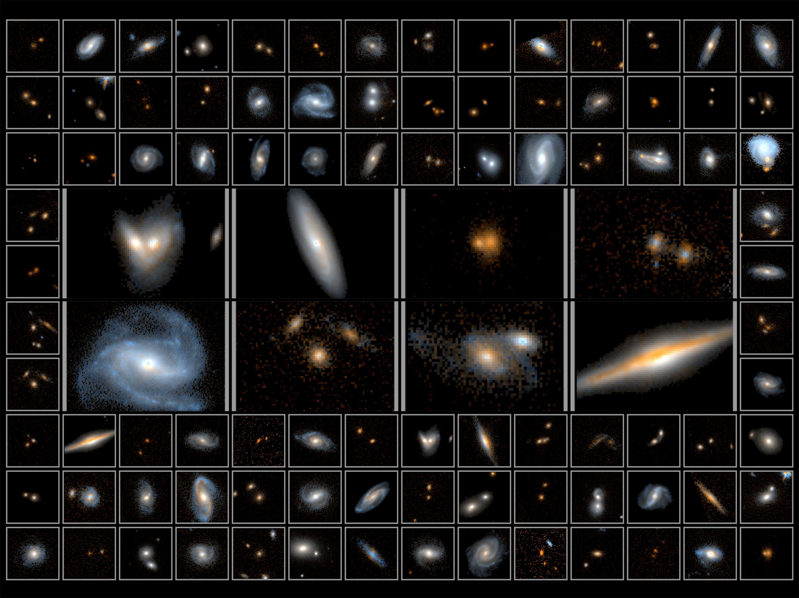 يلتقط هابل أكبر صورة قريبة من الأشعة تحت الحمراء للعثور على أندر المجرات في الكون