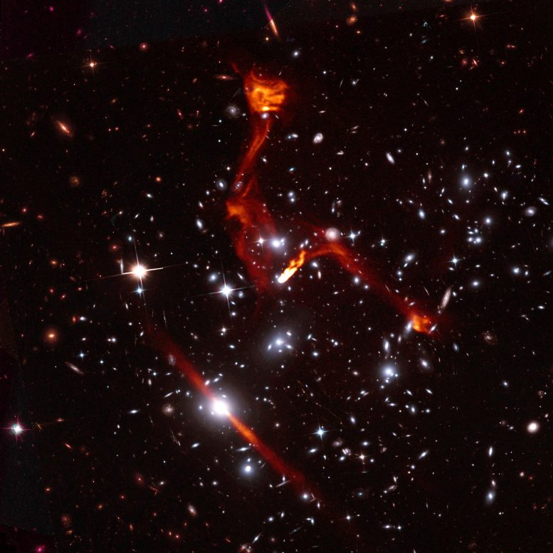 Galaxy Cluster MACSJ0717.5 + 3745 Composite