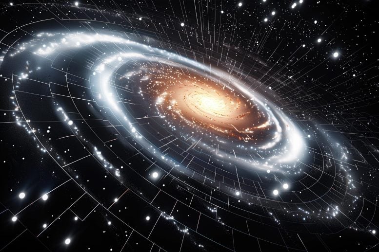 Galaxy Gravity Dark Matter Art