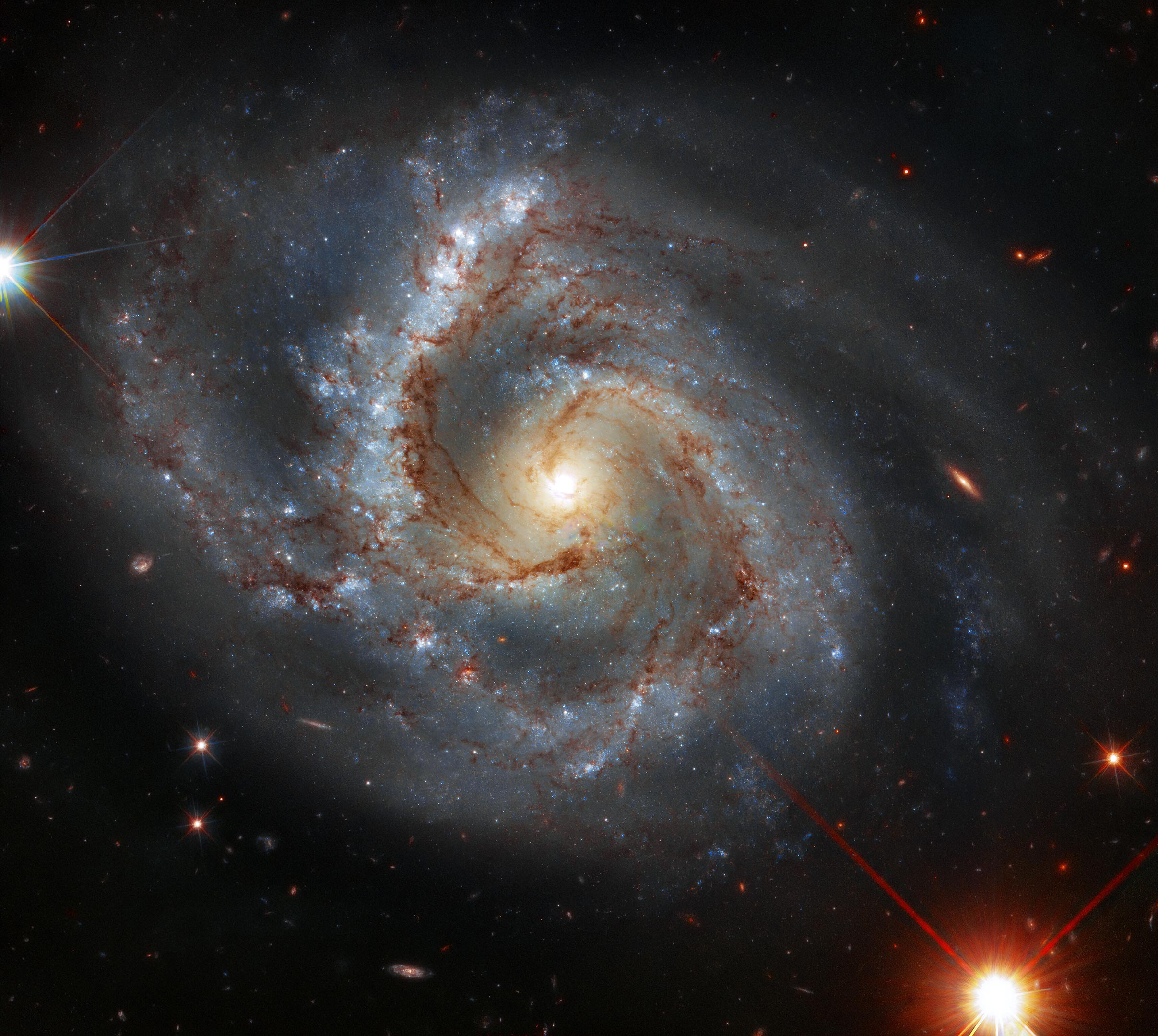 Unusual spiral galaxy with heavy arm
