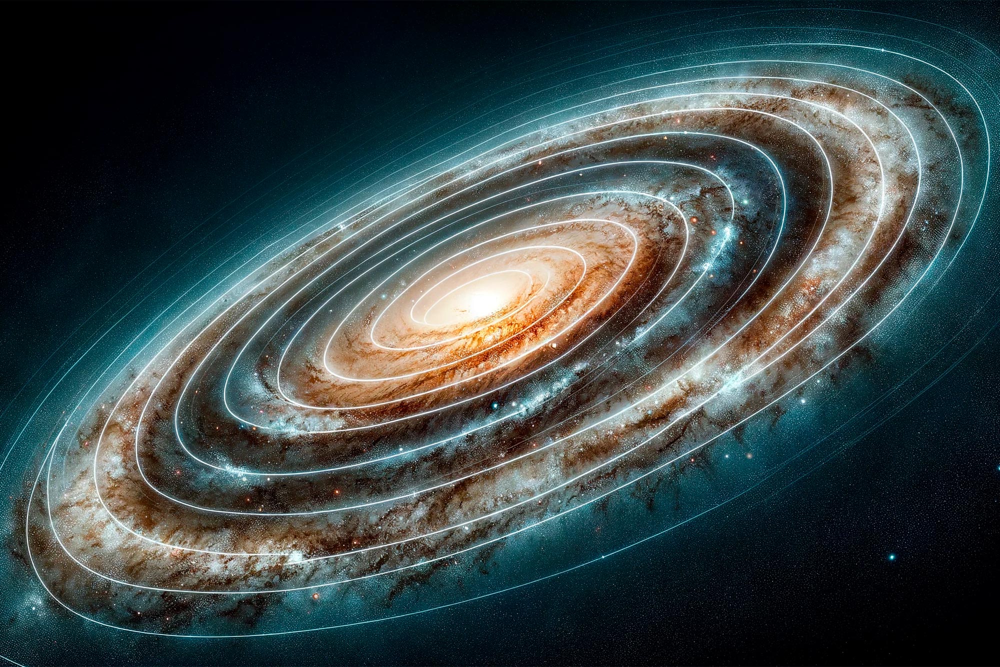 Спорије спољашње звезде у Млечном путу указују на то да је тамна материја претерана