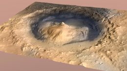 Gale Crater, Mars - Oblique View