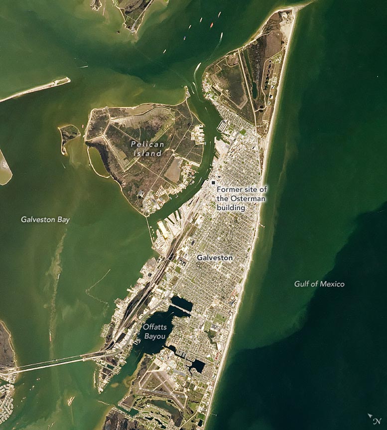 Galveston Island February 2020 Annotated