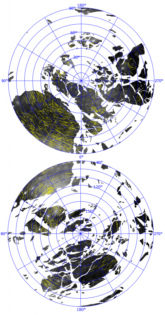 Ganymede Azimuthal Equidistant Map