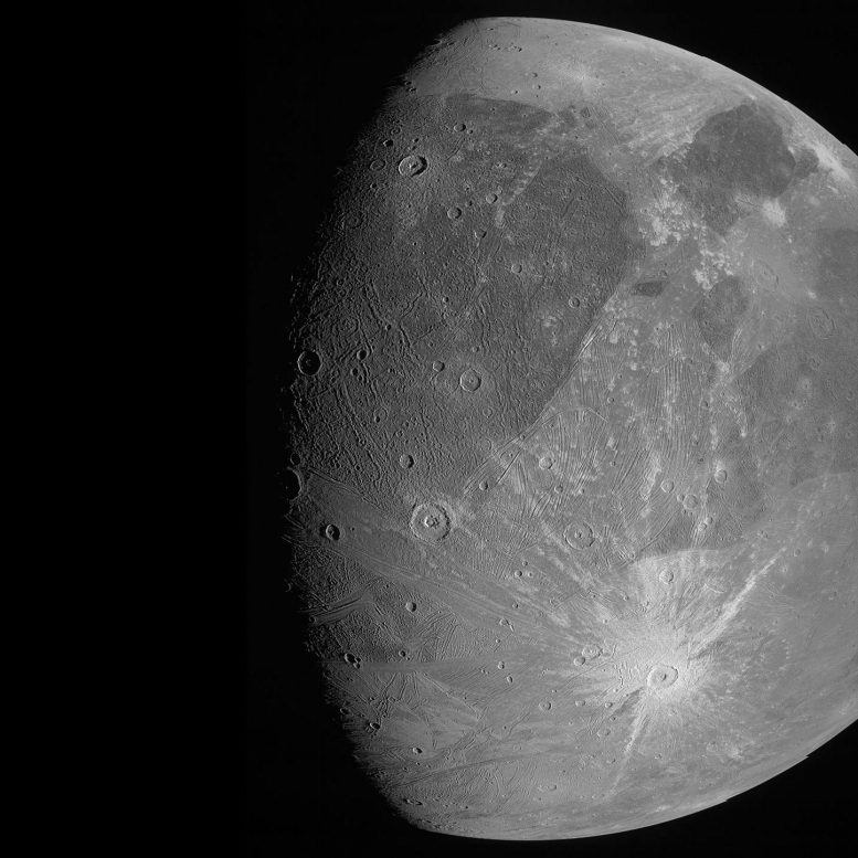 Ganymede JunoCam 成像仪 2021 年 6 月