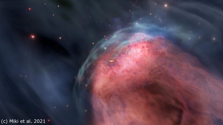 Gas Pulled From Galactic Nucleus