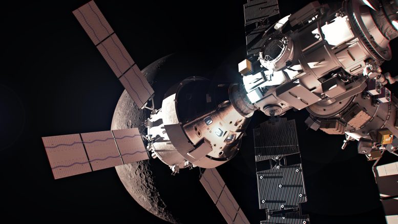 Gateway Close-up Orion Spacecraft