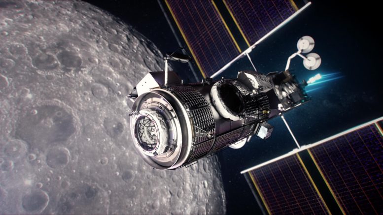 Lunarna platforma Gateway kroži okoli Lune